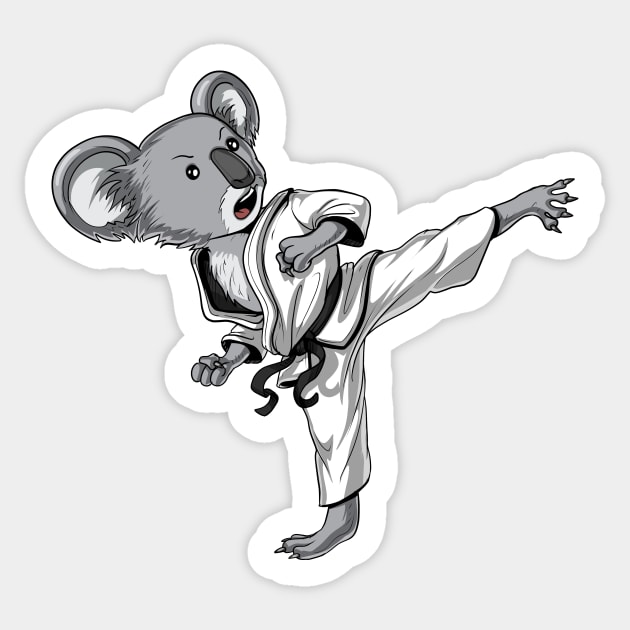 Koala Bear Karate Sticker by underheaven